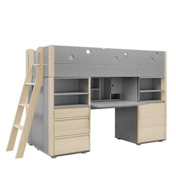 Funflex Hochbett mit Schreibtisch und Schränken